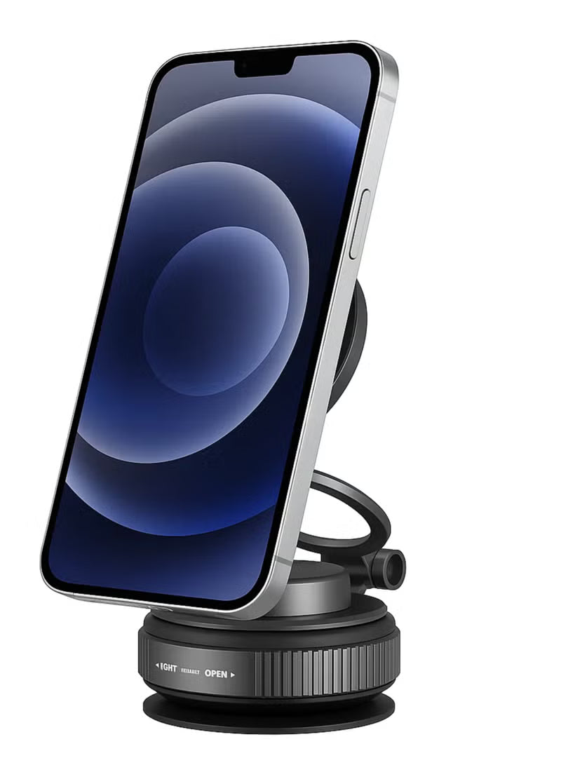 JBQ Vacuum Lock Phone Mount Foldable 360° Rotating Car Holder for Dashboard