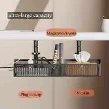 Under Desk Cable Management Tray – No-Drill Metal Wire Organizer for Home & Office
