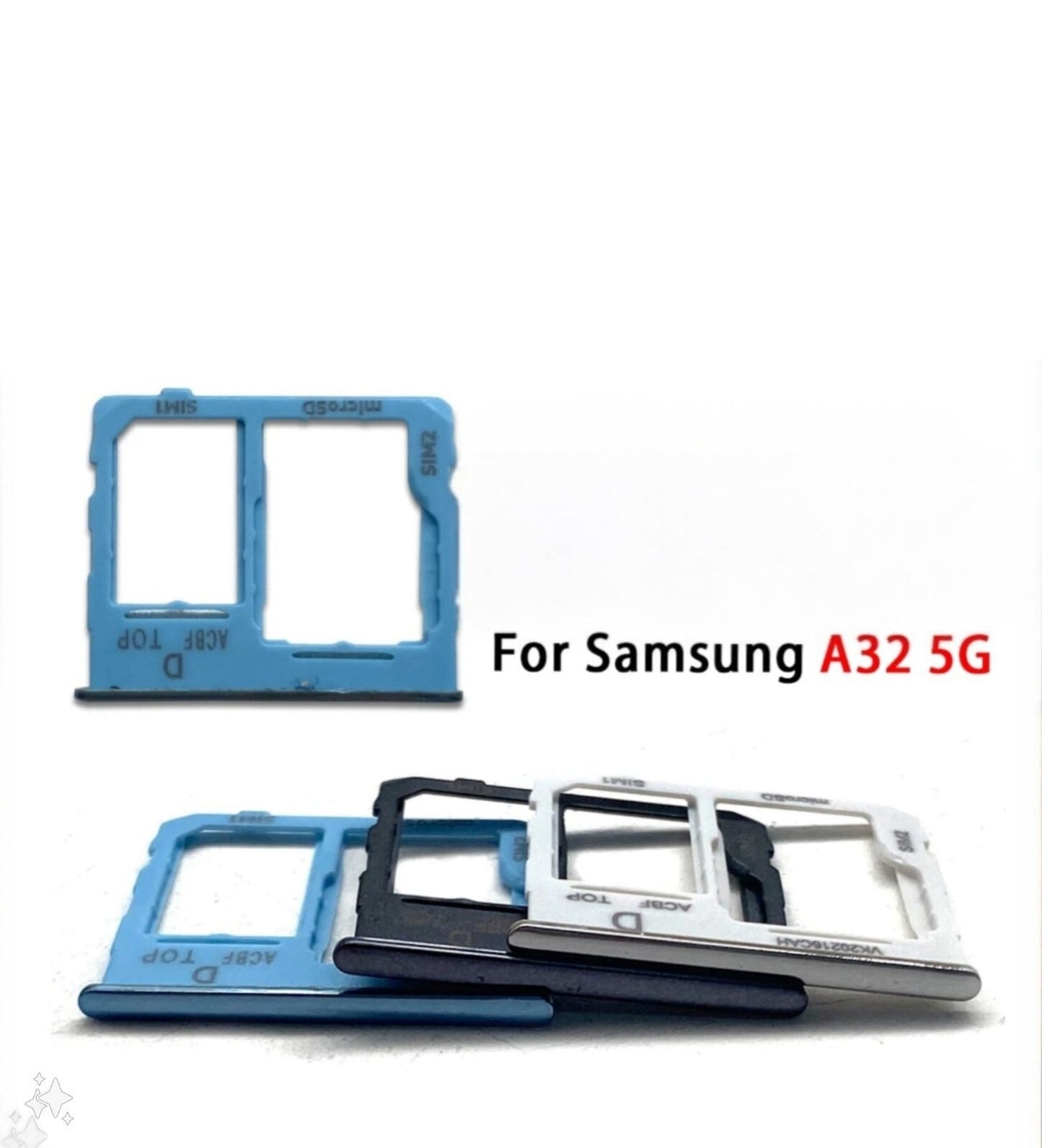 Samsung Galaxy A32 5G SM-A326 SIM Holder Black for Dual Sim + Micro SD Cards