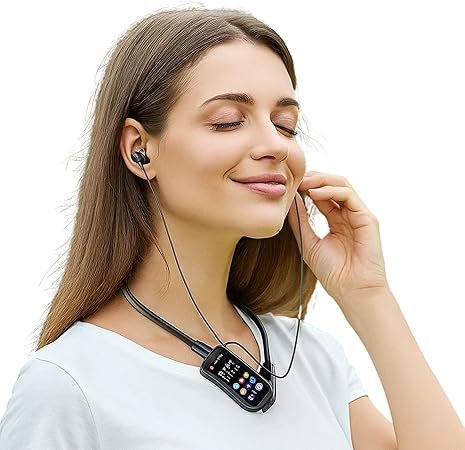 JBQ Magnetic Wireless Neckband Headset with Display, Bluetooth 5.3 Earphones