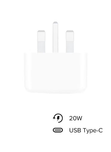 Apple 20W USB-C 3-Pin Power Adapter / (Original iPhone Charger) - White