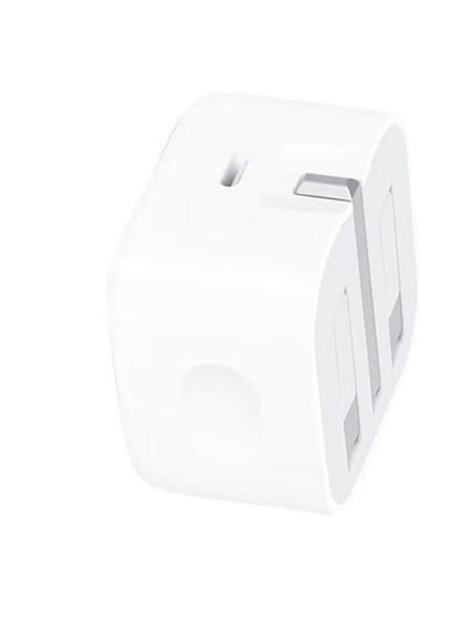 Apple 20W USB-C 3-Pin Power Adapter / (Original iPhone Charger) - White