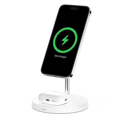 Belkin 2-in-1 iPhone Wireless Charger With Magsafe, 15W Fast Charging