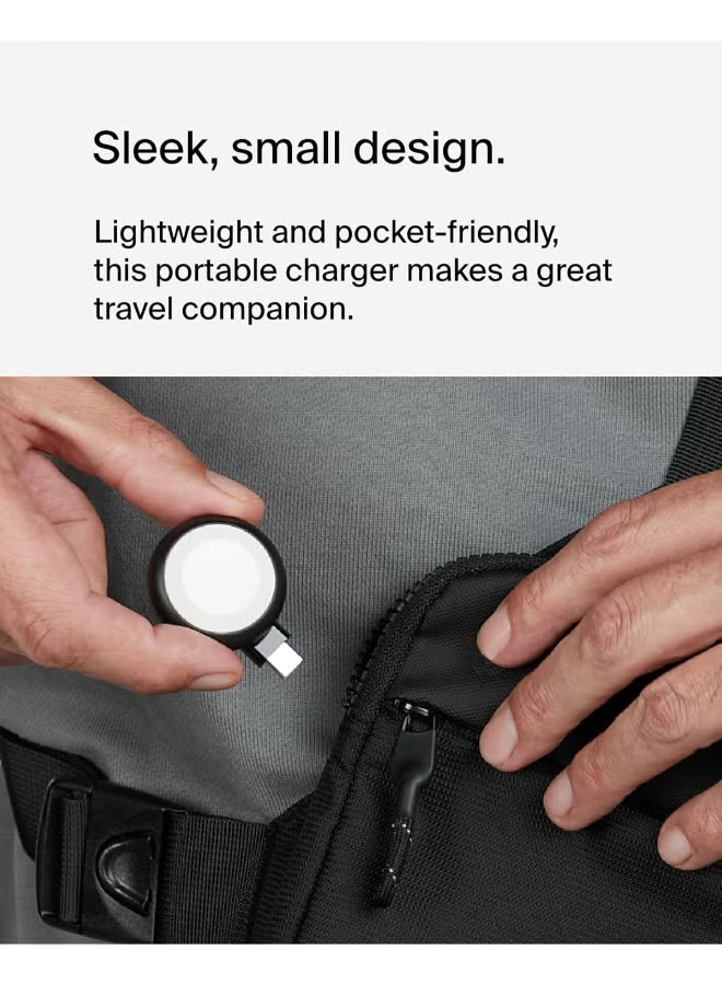 Belkin BoostCharge Portable USB-C Apple Watch Charger - MFi-Certified USB-C Charger For Apple Watch