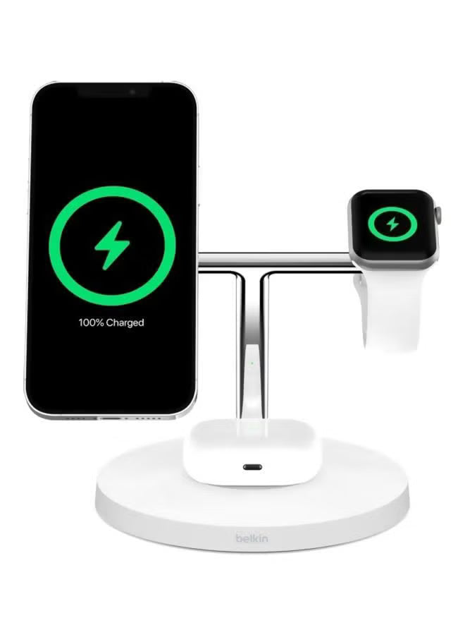 Belkin Boostcharge Pro 3-in-1 Wireless Charger Stand With Magsafe