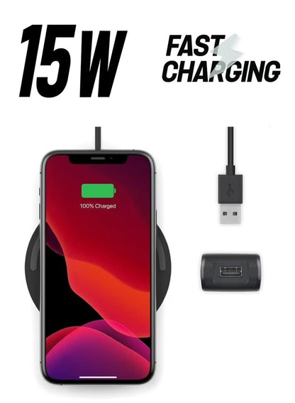 Belkin Boostcharge iPhone Wireless Charging Pad 15W + QC 3.0 24W Wall Charger