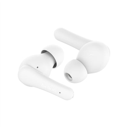 Belkin SoundForm Rhythm True Wireless Earbuds with Built-in Microphone, USB-C Fast Charging, 28H Battery Life