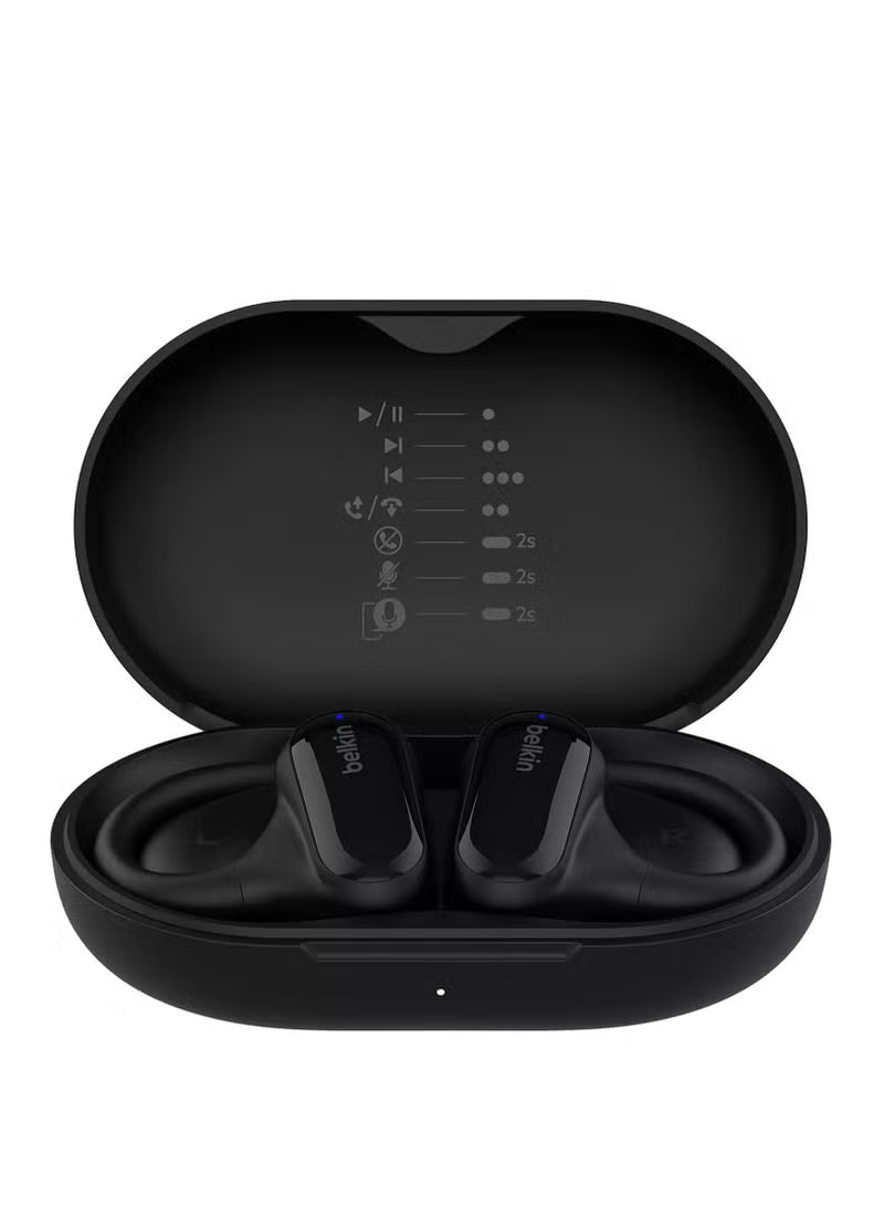 Belkin Soundform Clearfit Open-Ear Wireless Earbuds- Black