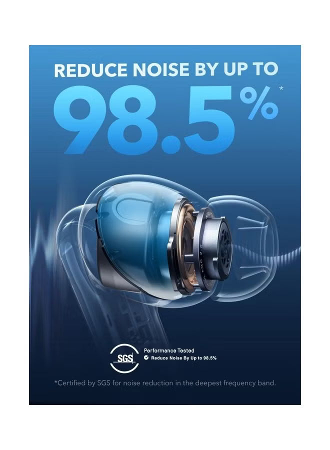 Soundcore Liberty 4 NC Earbuds, 98.5 Percent Noise Reduction, Adaptive Cancelling To Ears And Environment, Hi-Res Sound, 50H Battery
