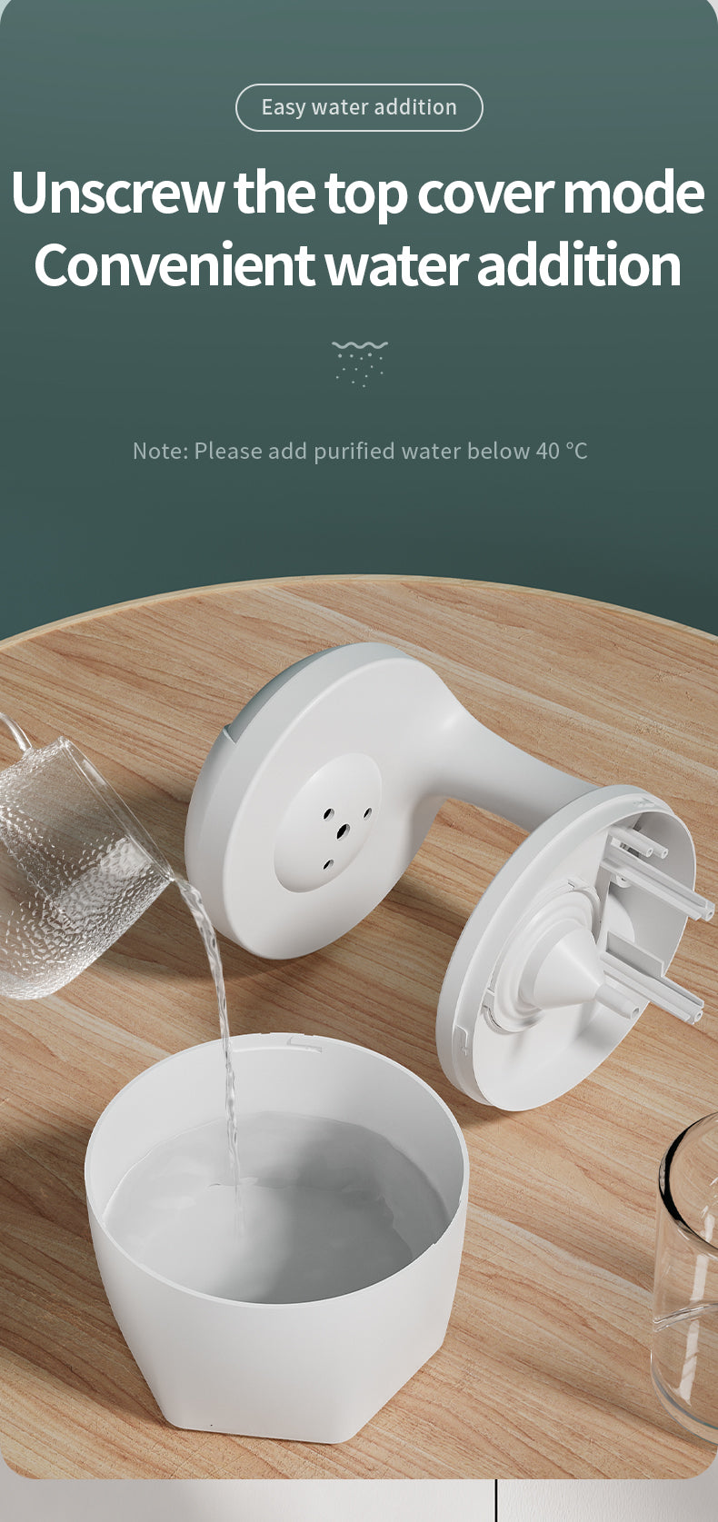 New Arrival Portable 800ml H2o Anti Gravity Usb Air Water Droplet Cool Mist Smooth Sailing Aromatherapy Humidifier For Bedroom