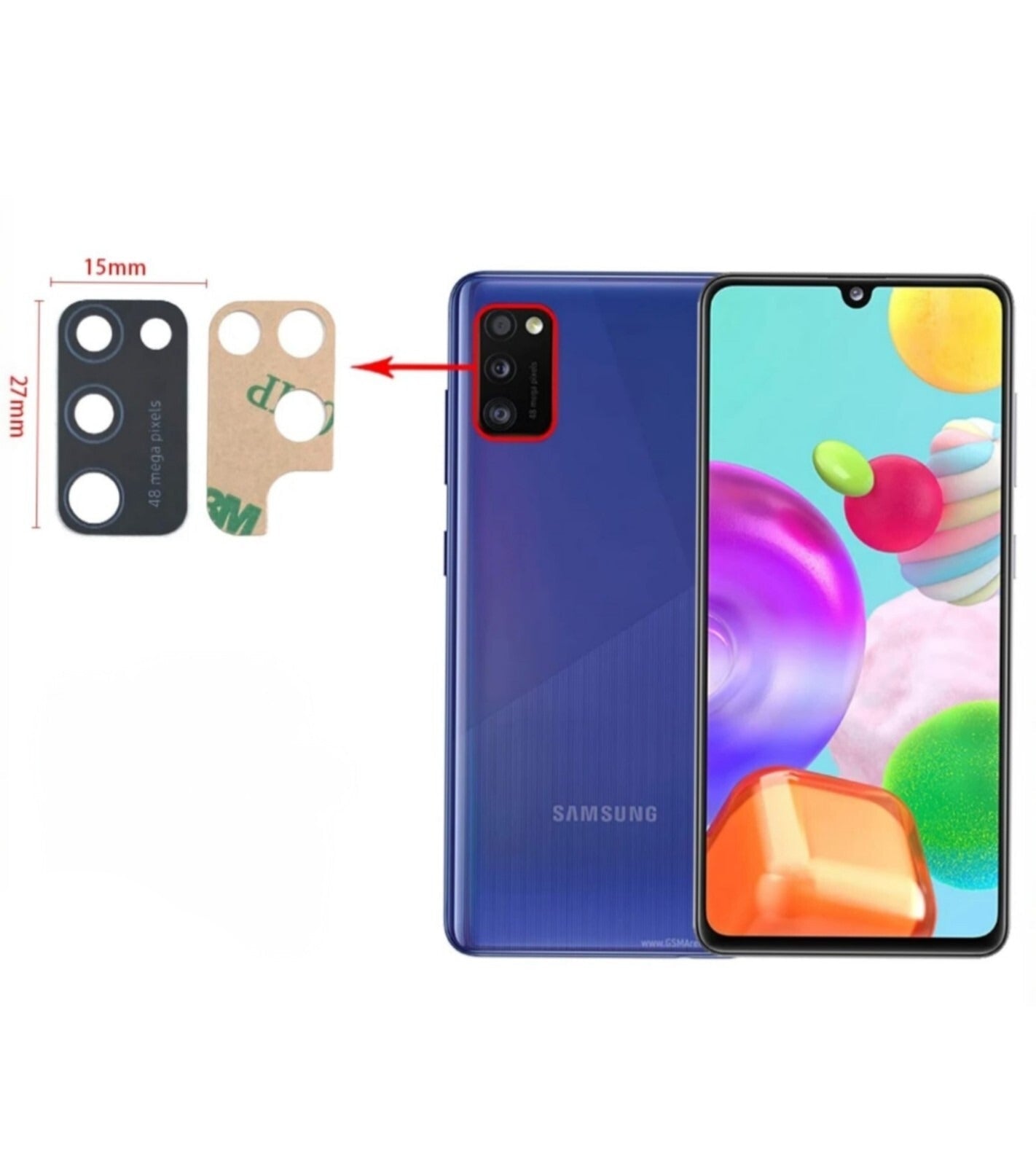 Samsung Galaxy A41 SM-A415F Camera Lens Glass + Adhesive