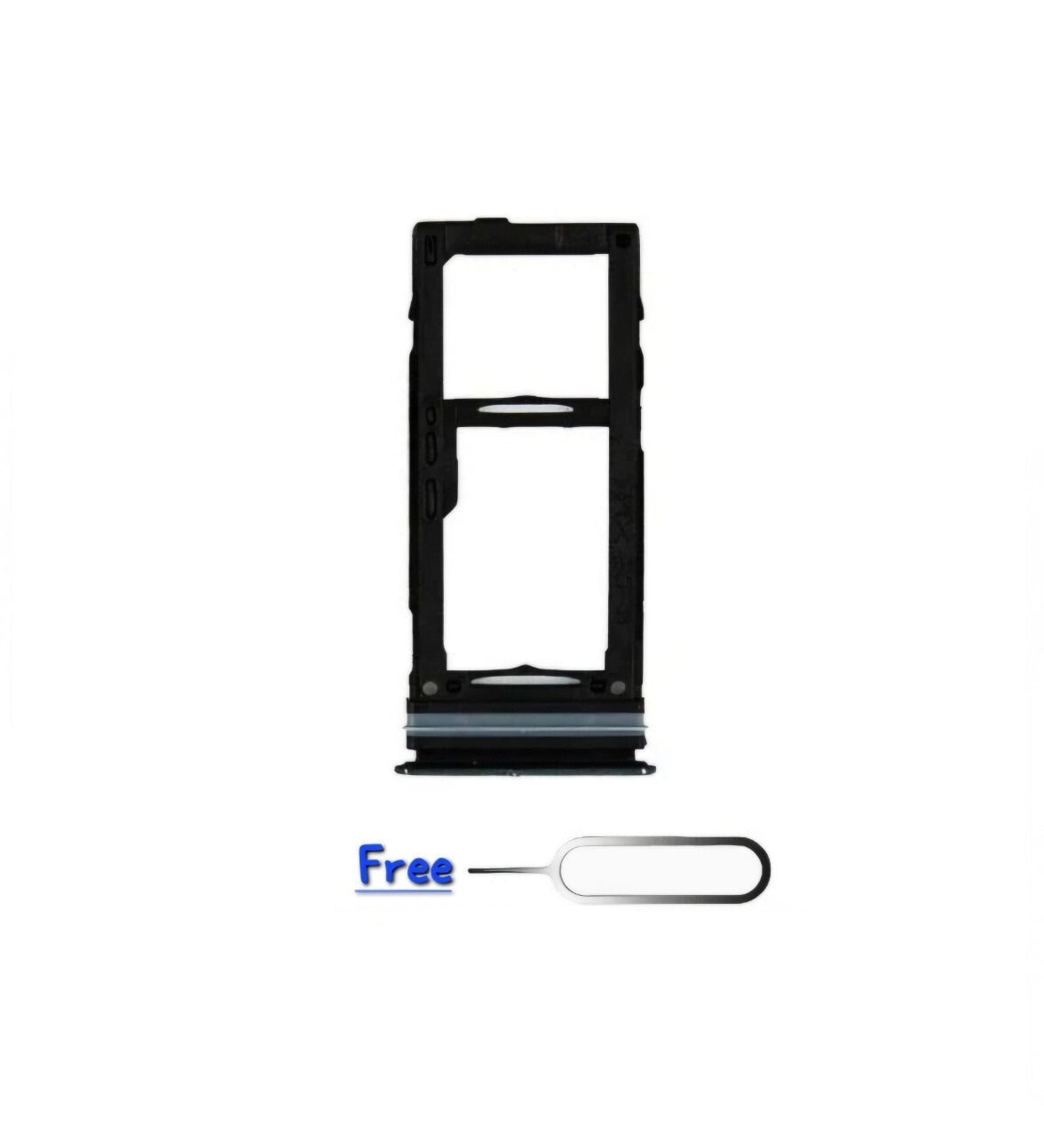Dual SIM tray/SD card holder for Samsung Galaxy A52/A52s slot frame, black