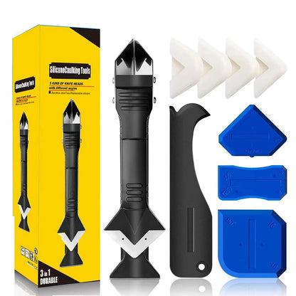 9-in-1 Silicone Caulking Tool Set – Caulk Scraper, Sealant Remover & Smoother