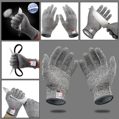 Anti-Cut Resistant Gloves – Level 5 Food-Grade Safety Gloves for Kitchen, Gardening & Industrial Use