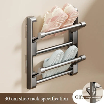 Rack Wall Mounted Shoe Storage – Simple Entrance & Bathroom Wall/Door Mounted Shoe Rack